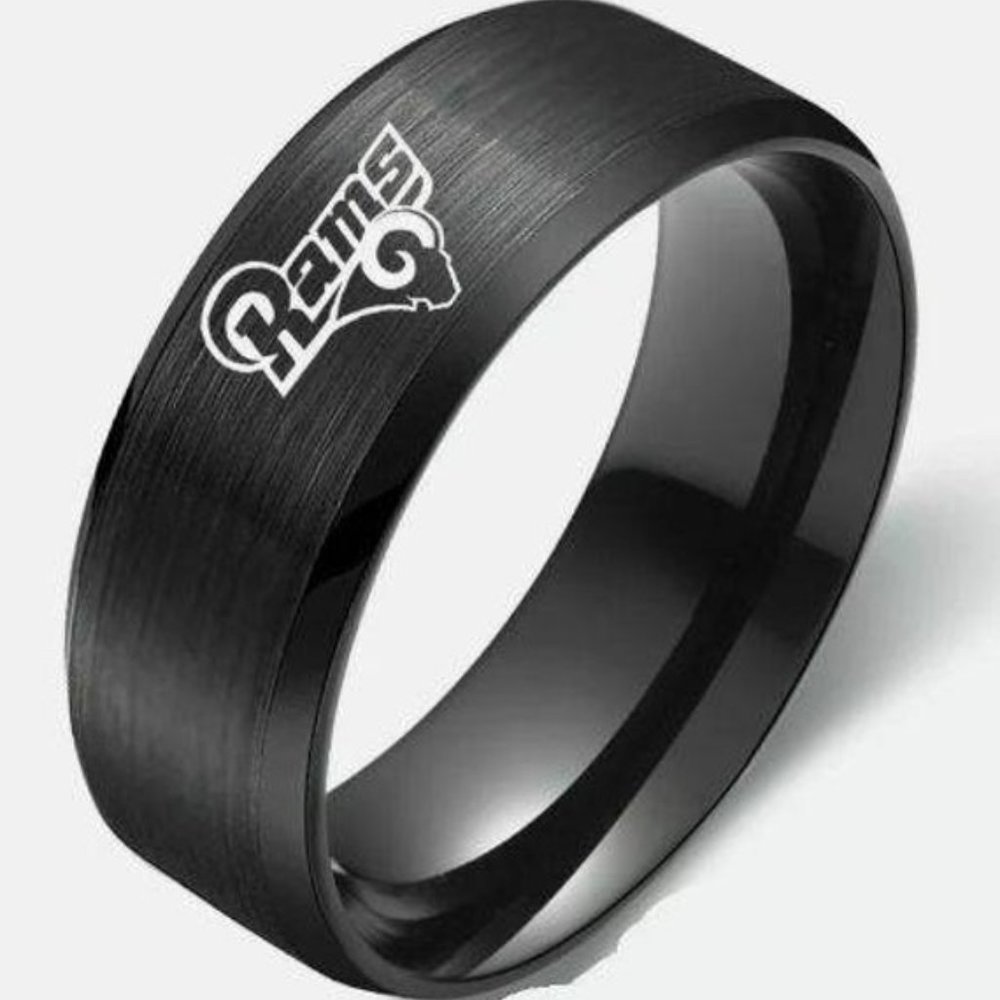 Los Angeles Rams Stainless Steel Band Ring